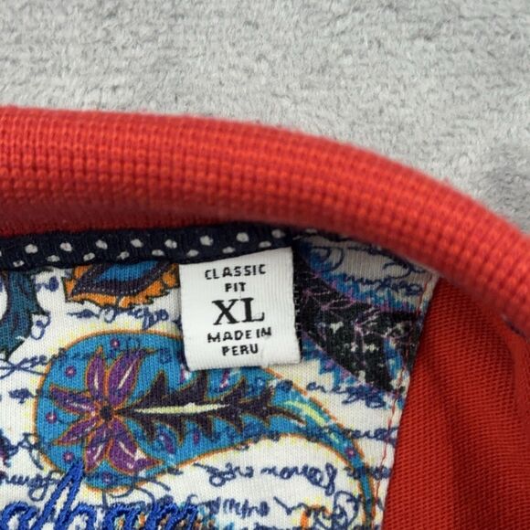 Robert Graham Shirt Men's Size XL Red Classic Fit Polo Crown Skull Logo - Picture 7 of 10